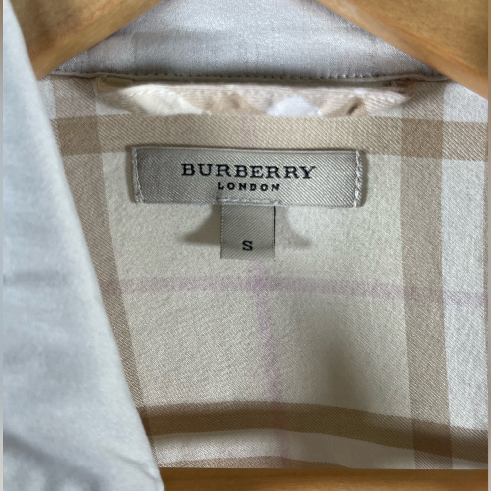 Burberry Button down tan plaid shirt